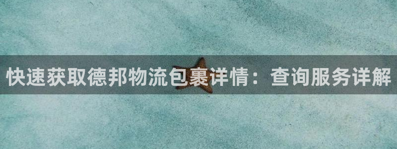 28圈加拿大怎么玩：快速获取德邦物流